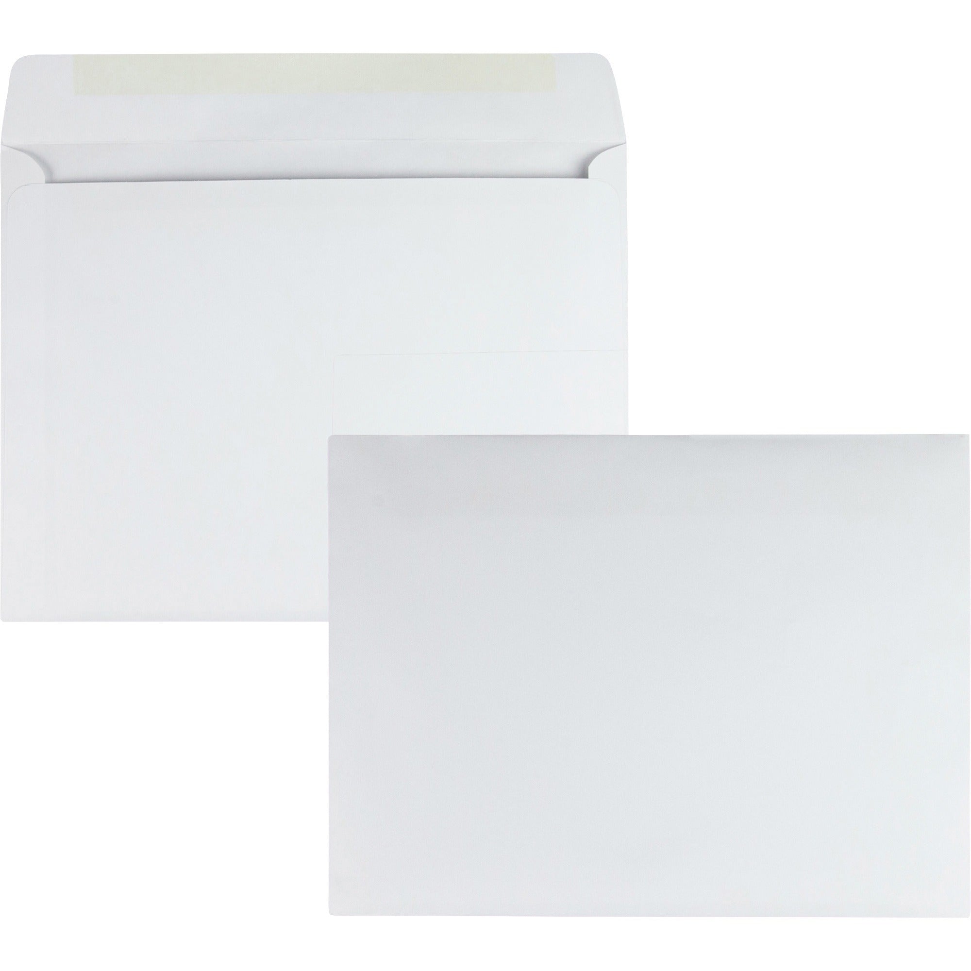 Quality Park 10 x 13 Booklet Envelopes with Open Side - Catalog - #13 - 10" Width x 13" Length - 24 lb - Gummed - White - 100 / Box