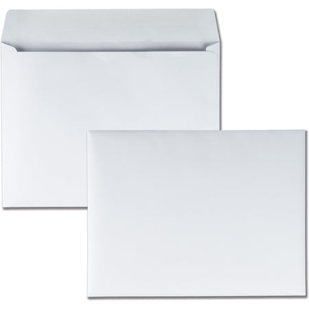 Quality Park 9 x 12 Booklet Envelopes with Open Side - Catalog - #9 1/2 - 9" Width x 12" Length - 28 lb - Gummed - White - 250 / Box