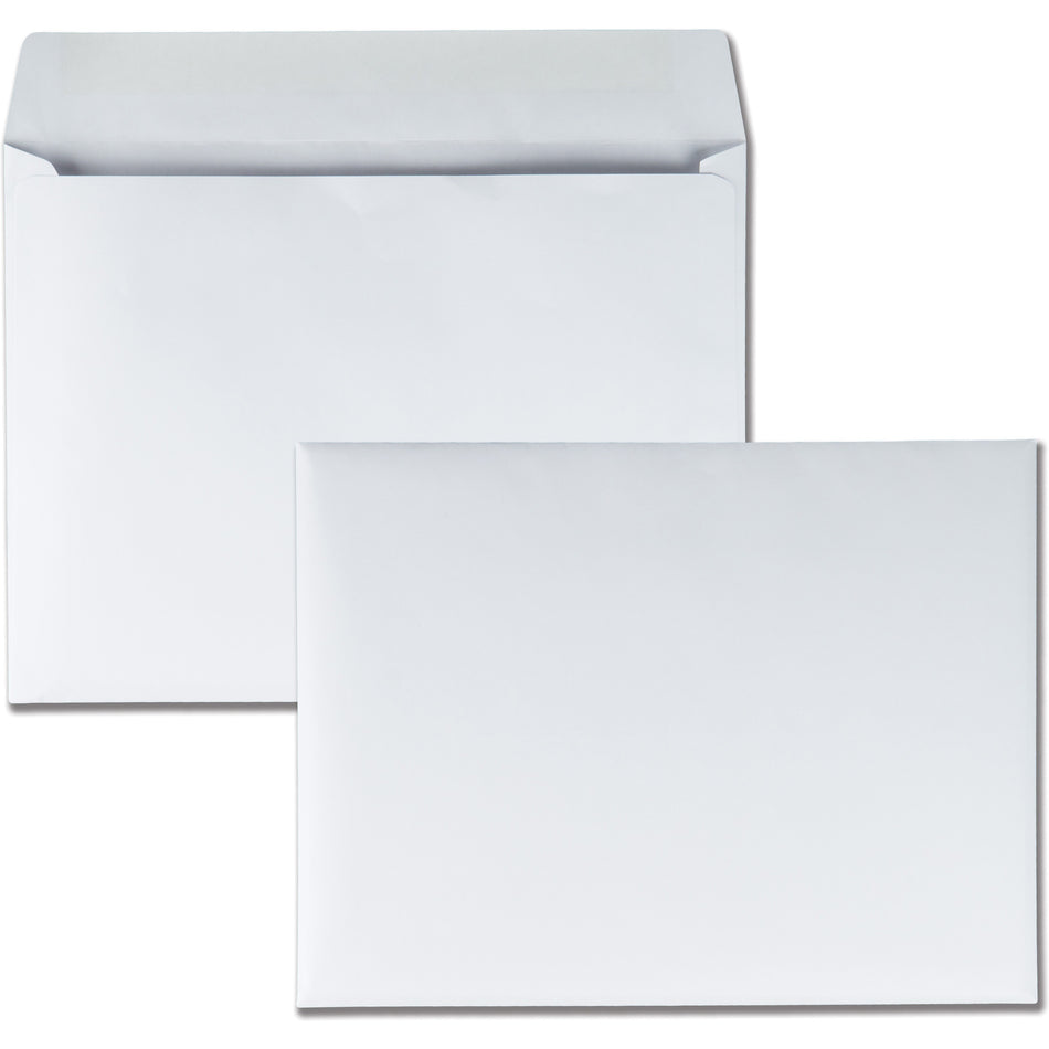Quality Park 9 x 12 Booklet Envelopes with Open Side - Catalog - #9 1/2 - 9" Width x 12" Length - 28 lb - Gummed - White - 250 / Box