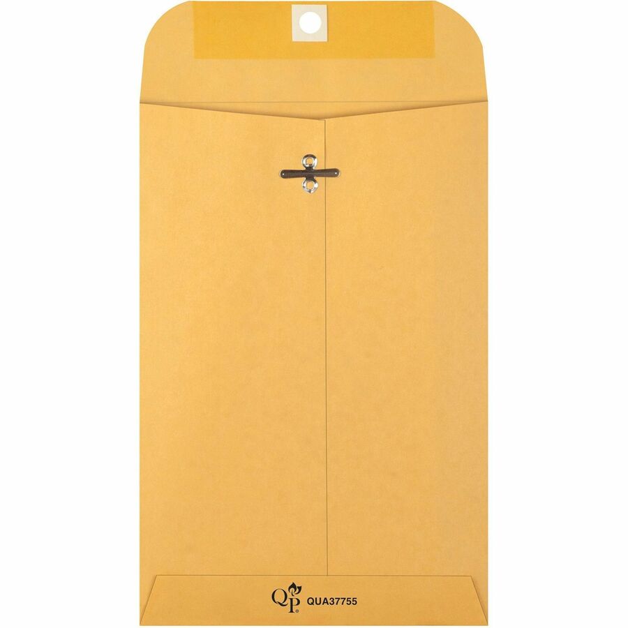 Quality Park 6 x 9 Extra Heavy-duty Kraft Clasp Envelopes - Clasp - #55 - 6" Width x 9" Length - 32 lb - Gummed - Kraft - Kraft - 100 / Box
