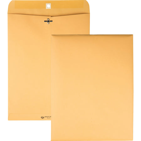 Quality Park 10 x 13 Extra Heavy-duty Clasp Envelopes - Clasp - #97 - 10" Width x 13" Length - 32 lb - Gummed - Kraft - Kraft - 100 / Box