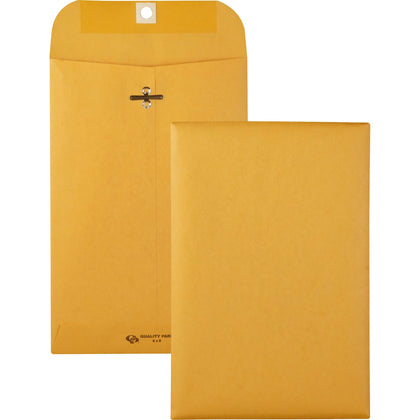 Quality Park Clasp Envelopes - #55 - 6x9 - 28 lb - Kraft - 100/Box