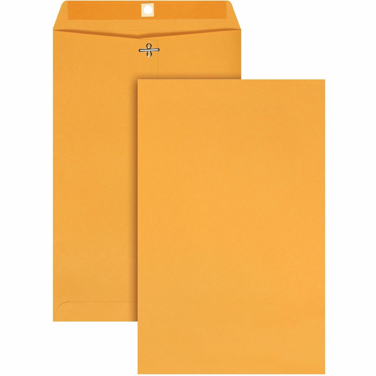 Quality Park 9-1/4 x 14-1/2 Clasp Envelopes with Deeply Gummed Flaps - Clasp - #94 - 9 1/4" Width x 14 1/2" Length - 28 lb - Gummed - Kraft - Kraft - 100 / Box