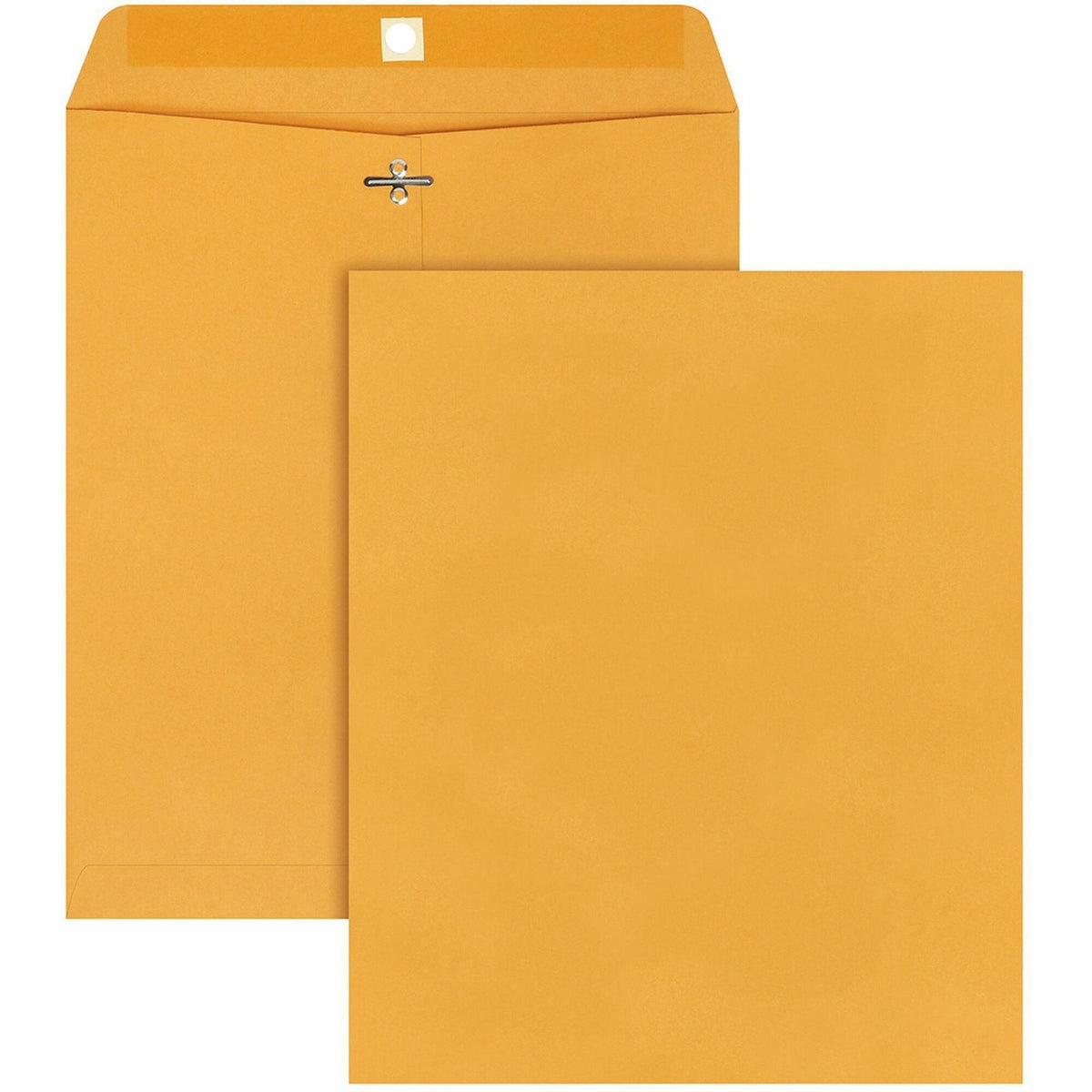 Quality Park 10 x 12 Clasp Envelopes with Deeply Gummed Flaps - Clasp - #95 - 10" Width x 12" Length - 28 lb - Gummed - Kraft - Kraft - 100 / Box