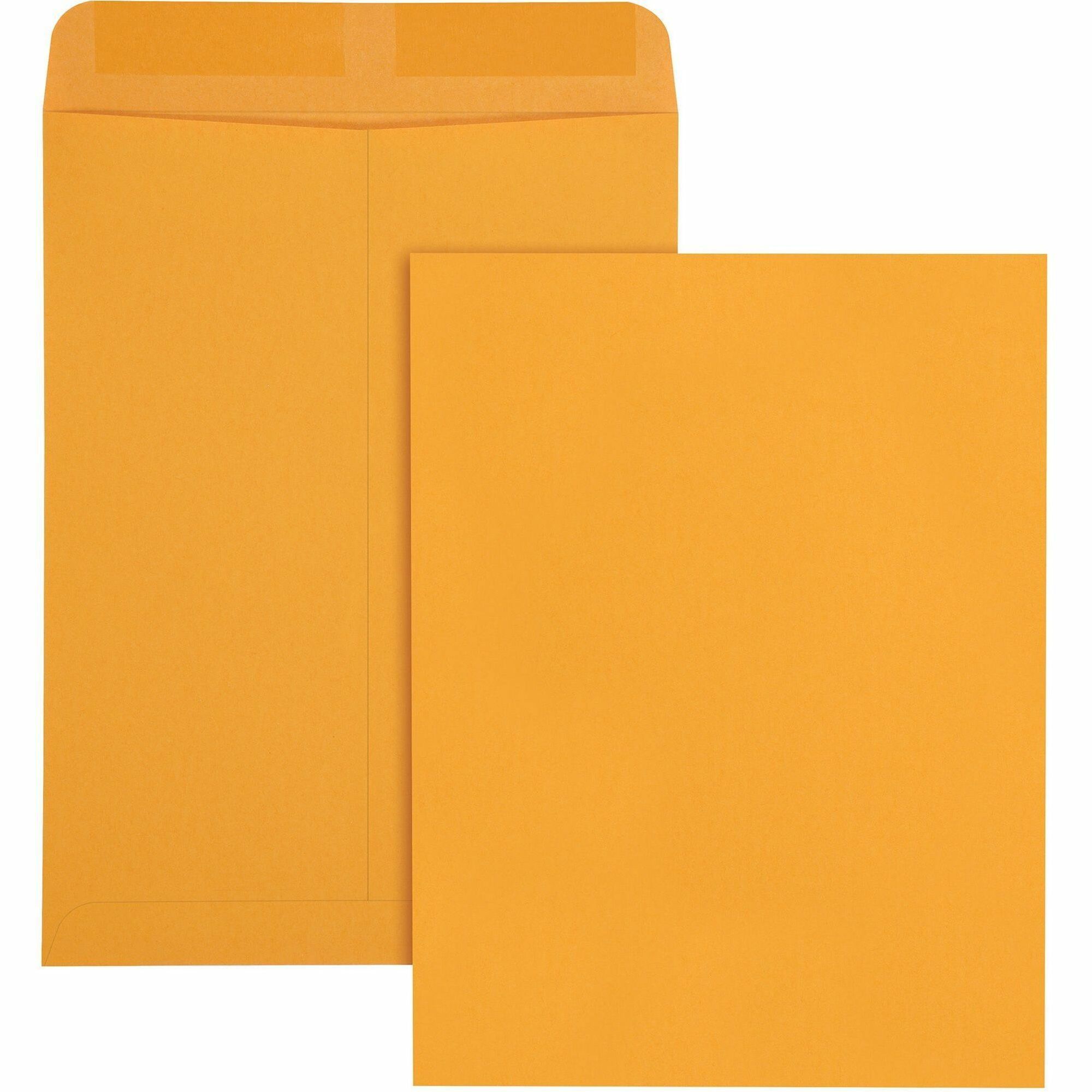Quality Park 9 x 12 Heavyweight Catalog Mailing Envelopes - Catalog - #10 1/2 - 9" Width x 12" Length - 28 lb - Gummed - Kraft - Kraft - 100 / Box