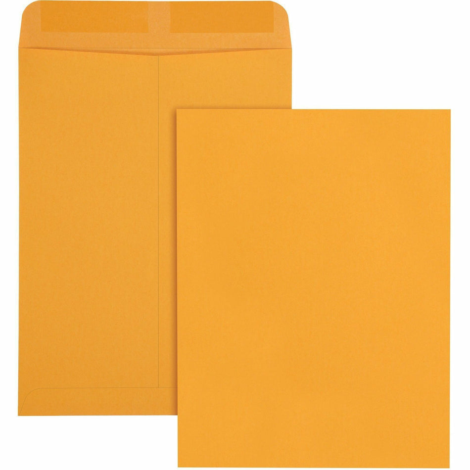 Quality Park 9 x 12 Heavyweight Catalog Mailing Envelopes - Catalog - #10 1/2 - 9" Width x 12" Length - 28 lb - Gummed - Kraft - Kraft - 100 / Box
