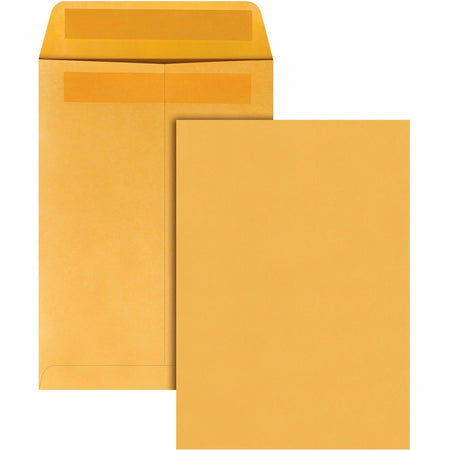 Quality Park 7-1/2 x 10-1/2 Catalog Envelopes with Self-Seal Closure - Catalog - #6 - 7 1/2" Width x 10 1/2" Length - 28 lb - Self-sealing - Kraft - Kraft - 250 / Box