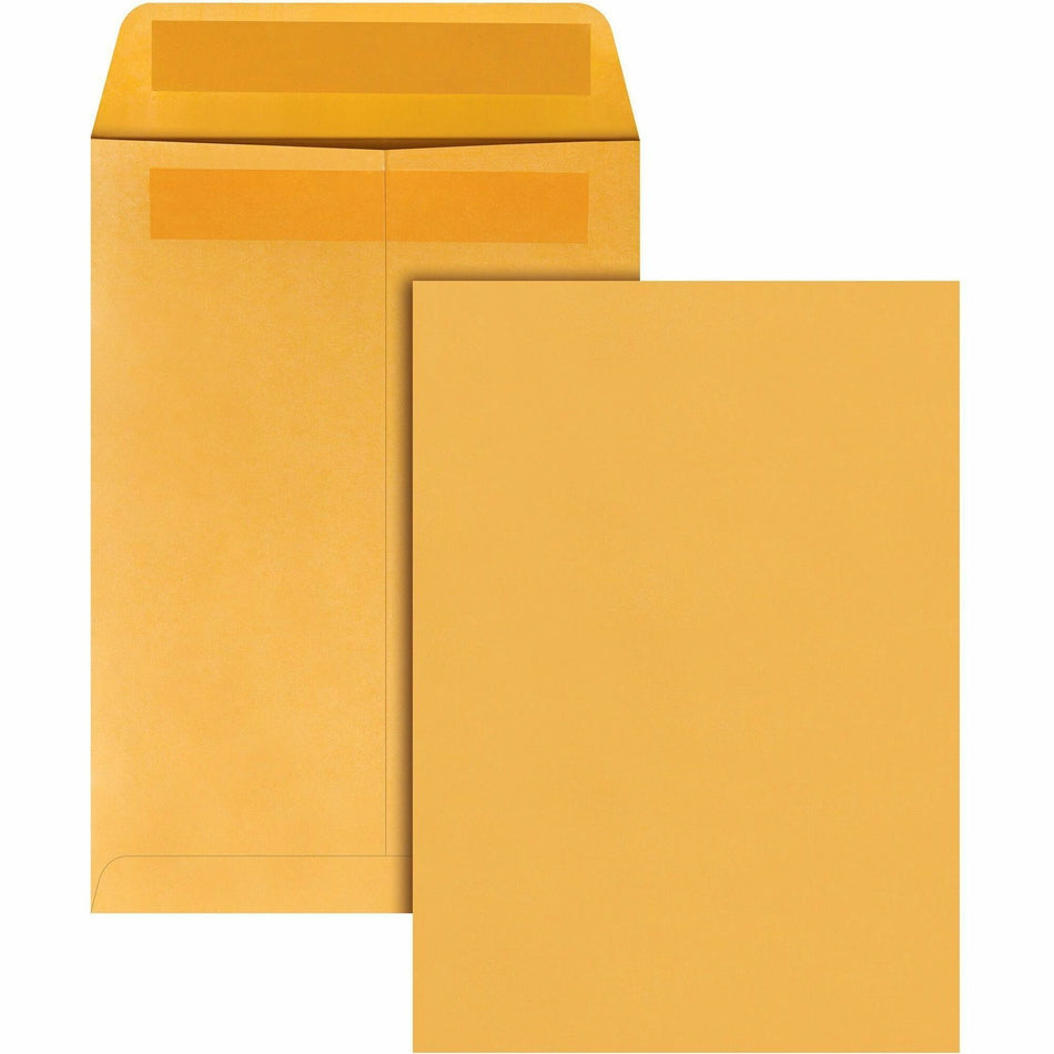 Quality Park 7-1/2 x 10-1/2 Catalog Envelopes with Self-Seal Closure - Catalog - #6 - 7 1/2" Width x 10 1/2" Length - 28 lb - Self-sealing - Kraft - Kraft - 250 / Box