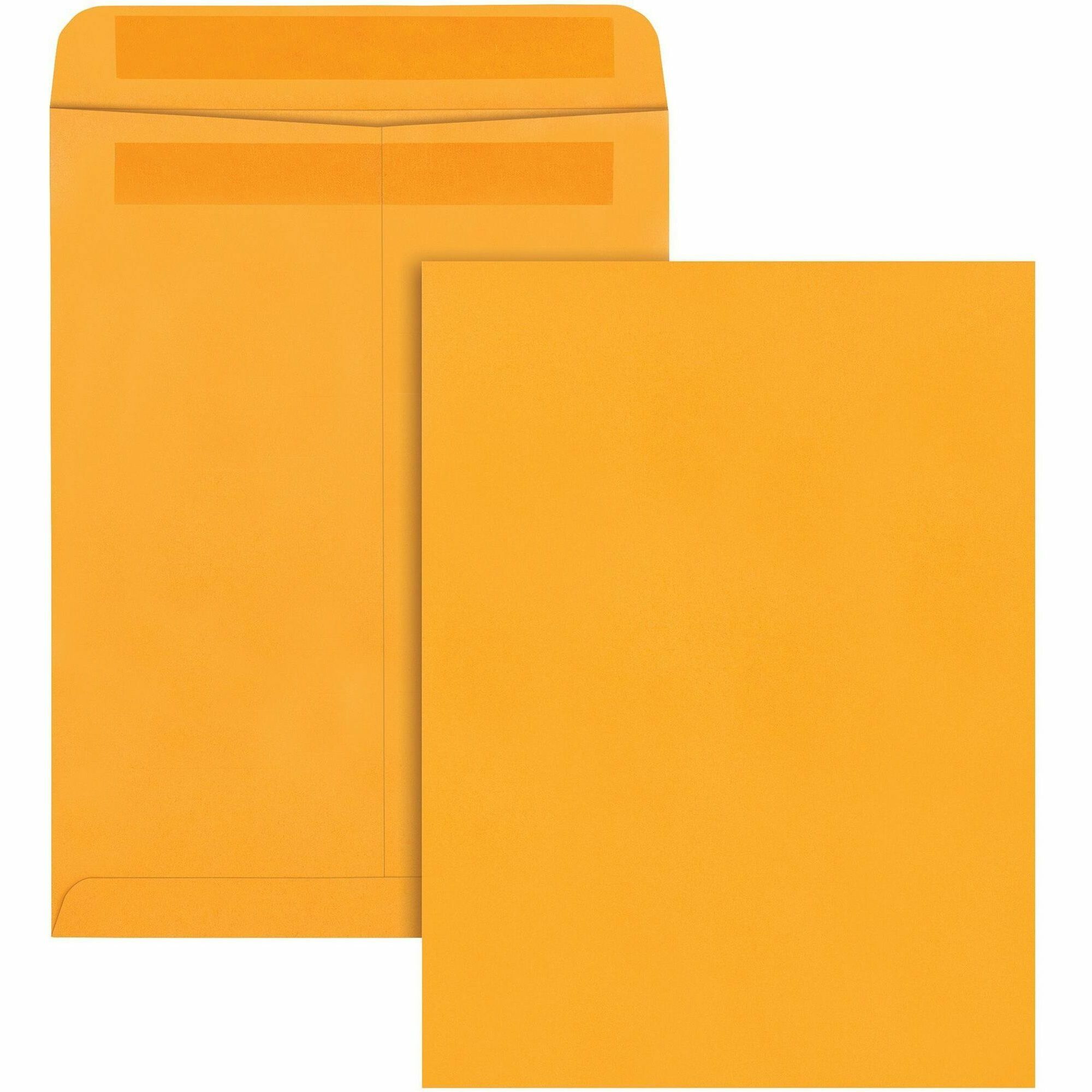 Quality Park 9 x 12 Catalog Mailing Envelopes with Redi-Seal® Self-Seal Closure - Catalog - #10 1/2 - 9" Width x 12" Length - 28 lb - Self-sealing - Kraft - Kraft - 250 / Box