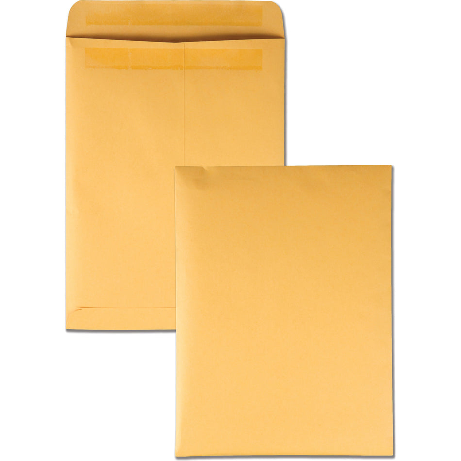 Quality Park 9 x 12 Catalog Envelopes with Self-Seal Closure - Catalog - #10 1/2 - 9" Width x 12" Length - 28 lb - Self-sealing - Kraft - Kraft - 100 / Box