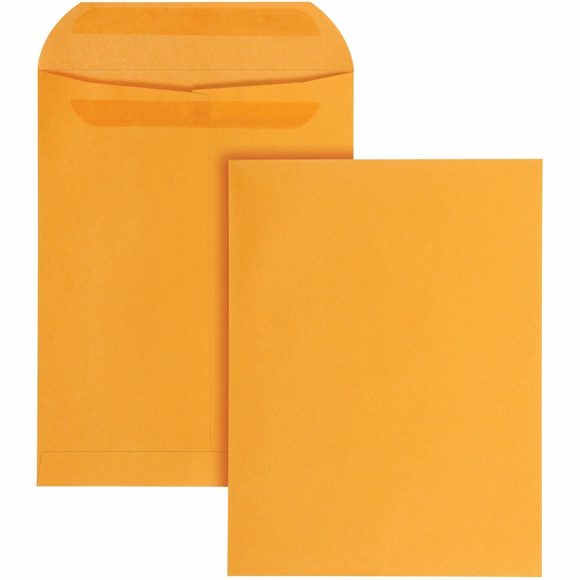 Quality Park 9-1/2 x 12-1/2 Catalog Envelopes with Self-Seal Closure - Catalog - #12 1/2 - 9 1/2" Width x 12 1/2" Length - 28 lb - Self-sealing - Kraft - Kraft - 250 / Box
