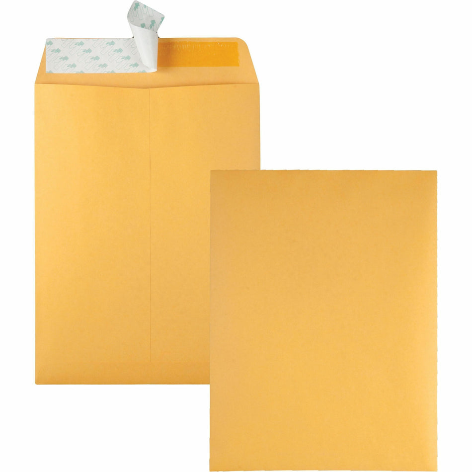 Quality Park 9 x 12 Catalog Envelopes with Redi-Strip® Closure - Catalog - #10 1/2 - 9" Width x 12" Length - 28 lb - Self-sealing - Kraft - Kraft - 100 / Box