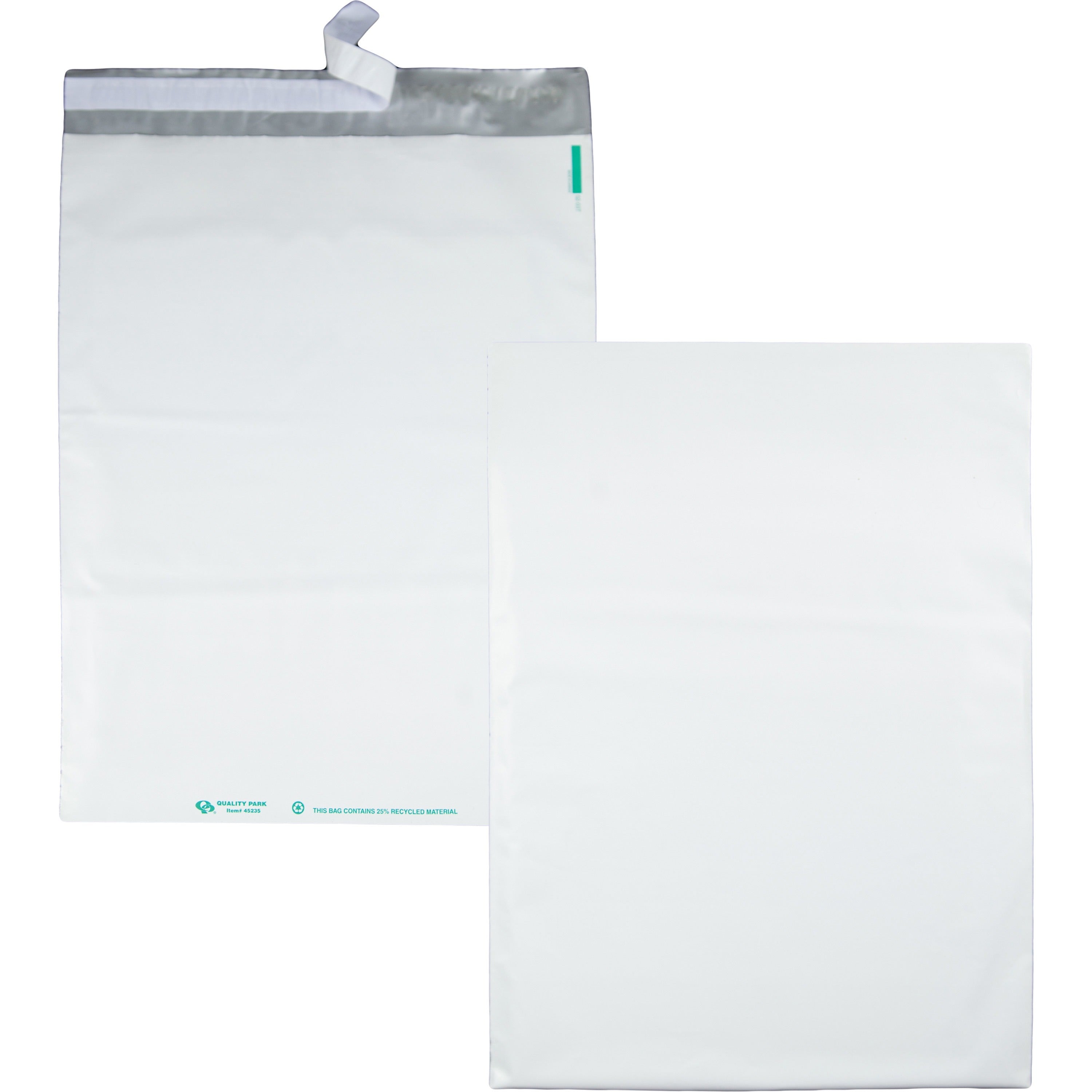 Quality Park White Poly Mailing Envelopes - Catalog - 14" Width x 19" Length - Self-sealing - White - Polyethylene - 100 / Pack