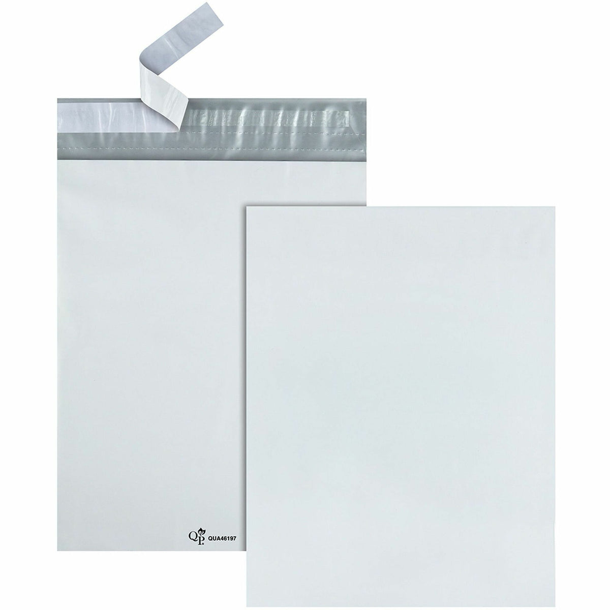 Quality Park 10 x 13 Poly Shipping Mailers with Self-Seal Closure - Catalog - #13 - 10" Width x 13" Length - Self-sealing - White - Polyethylene - 100 / Pack
