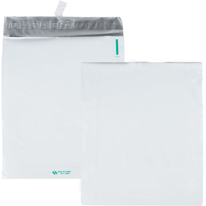 Quality Park Poly Expansion Mailers - 11x13 - 2’’ Gusset - Self-sealing - White - 100/Carton