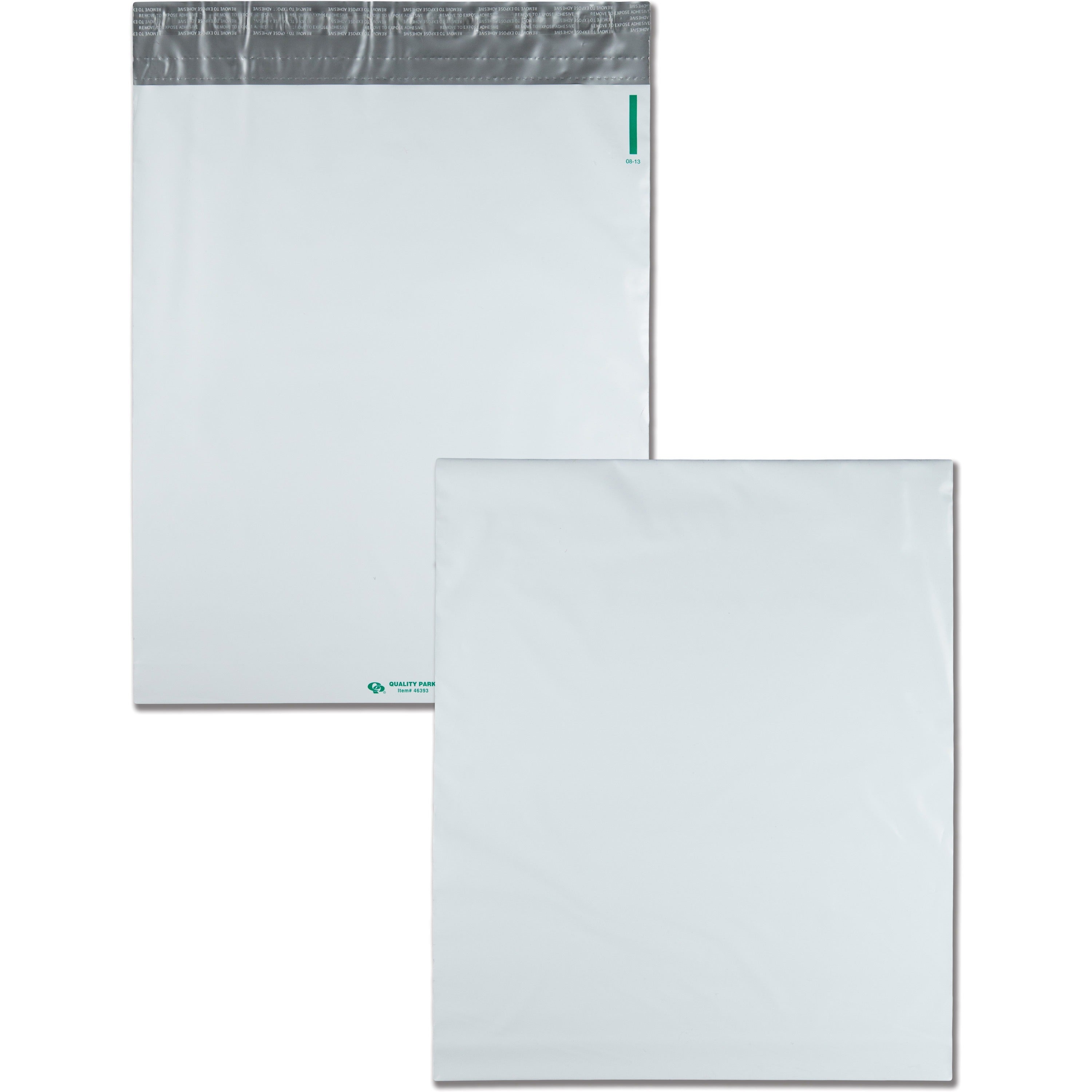 Quality Park Open-End Poly Expansion Mailers - Expansion - 13" Width x 16" Length - 2" Gusset - Self-sealing - White - Polyethylene - 100 / Carton