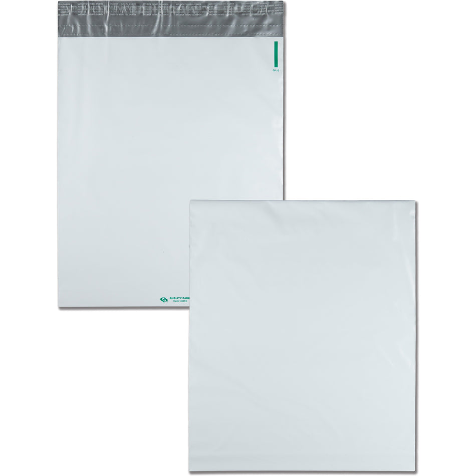 Quality Park Open-End Poly Expansion Mailers - Expansion - 13" Width x 16" Length - 2" Gusset - Self-sealing - White - Polyethylene - 100 / Carton