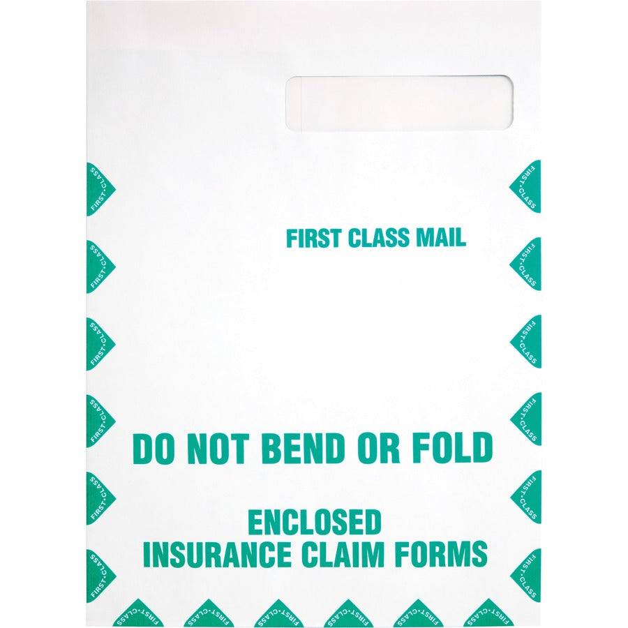 Quality Park Health Claim Insurance Envelopes for Medicare Form HCFA-1508 - Security Tint - Single Window - 9" Width x 12 1/2" Length - 28 lb - Self-sealing - White - Wove - 100 / Box