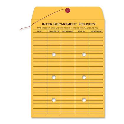 Quality Park Inter-Departmental Envelopes - 9x12 - 28 lb - Brown Kraft - Interdepartmental