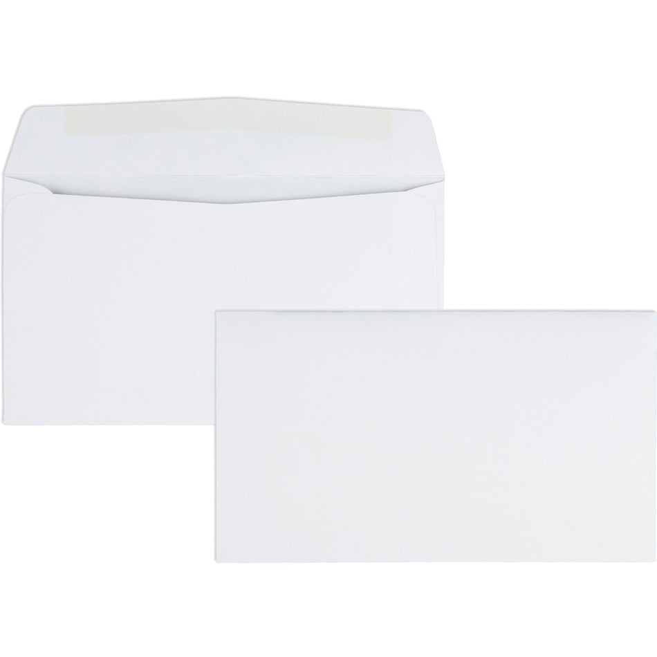 Quality Park No. 6-3/4 Business Envelopes with Gummed Flap - Business - #6 3/4 - 3 5/8" Width x 6 1/2" Length - 24 lb - Gummed - White - Wove - 500 / Box