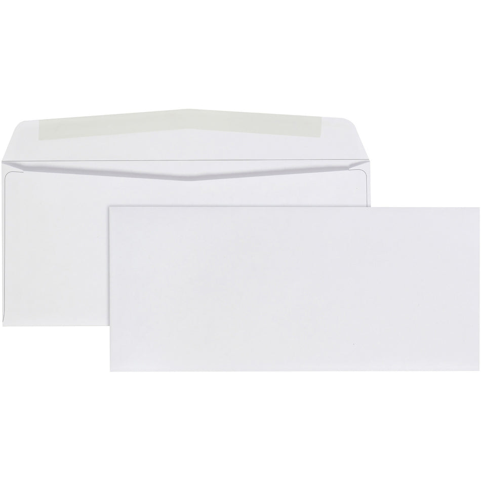 Quality Park No. 9 Business Envelopes with Gummed Flap - Business - #9 - 3 7/8" Width x 8 7/8" Length - 24 lb - Gummed - White - Wove - 500 / Box