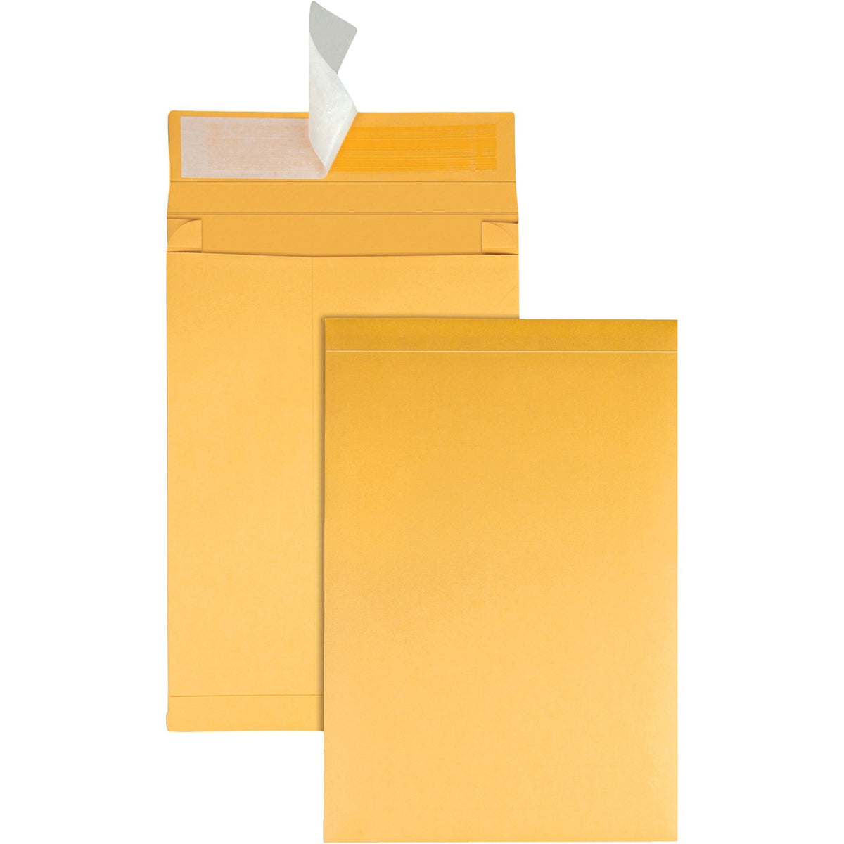 Quality Park 9 x 12 x 2 Expansion Envelopes with Self-Seal Closure - Expansion - 9" Width x 12" Length - 2" Gusset - 40 lb - Self-sealing - Kraft - Kraft - 25 / Pack