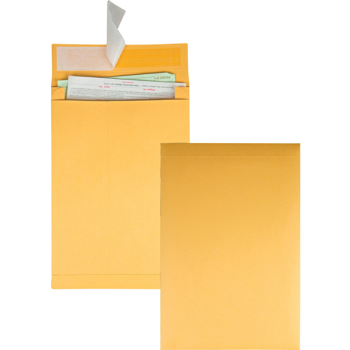 Quality Park 10 x 13 x 2 Expansion Envelopes with Self-Seal Closure - Expansion - 10" Width x 13" Length - 2" Gusset - 40 lb - Self-sealing - Kraft - Kraft - 25 / Pack
