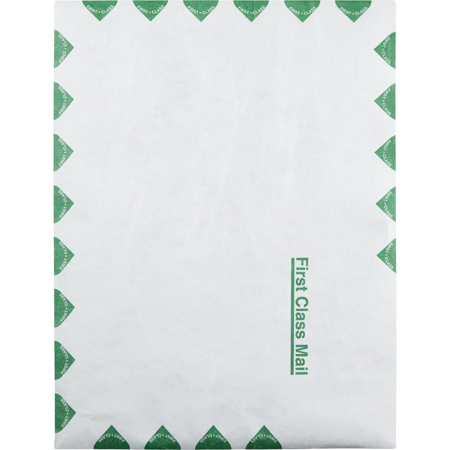 Survivor®  9-1/2 x 12-1/2 First Class Border Catalog Mailers with Redi-Strip Closure - First Class Mail - #12 1/2 - 9 1/2" Width x 12 1/2" Length - 14 lb - Peel & Seal - White - Tyvek - 100 / Box