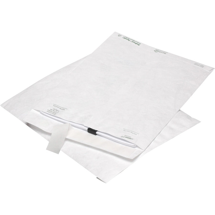 Survivor®  10 x 13 DuPont Tyvek Catalog Mailer with Self-Sealing Closure - Catalog - #13 1/2 - 10" Width x 13" Length - 14 lb - Peel & Seal - White - Tyvek - 100 / Box