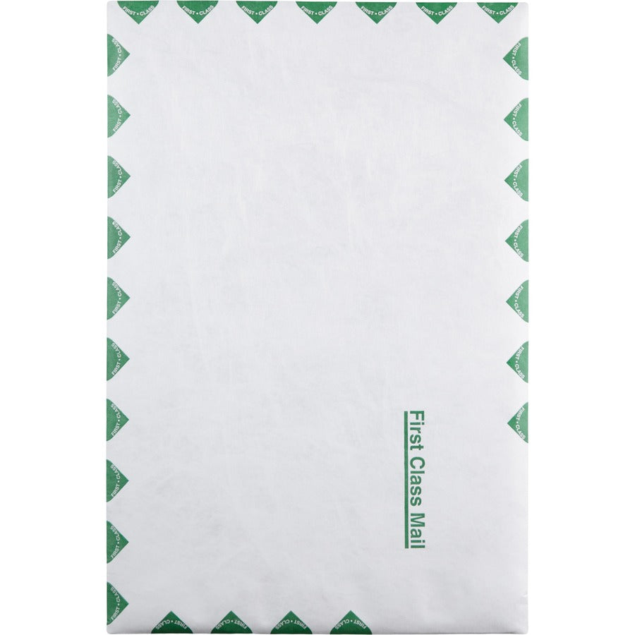 Survivor®  10 x 15 DuPont Tyvek First Class Border Catalog Mailers - First Class Mail - 10" Width x 15" Length - 14 lb - Peel & Seal - White - Tyvek - 100 / Box