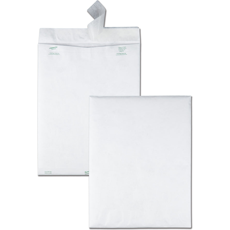 Survivor®  12 x 15-1/2 DuPont Tyvek Catalog Mailers - Catalog - #15 1/2 - 12" Width x 15 1/2" Length - 14 lb - Peel & Seal - White - Tyvek - 100 / Box