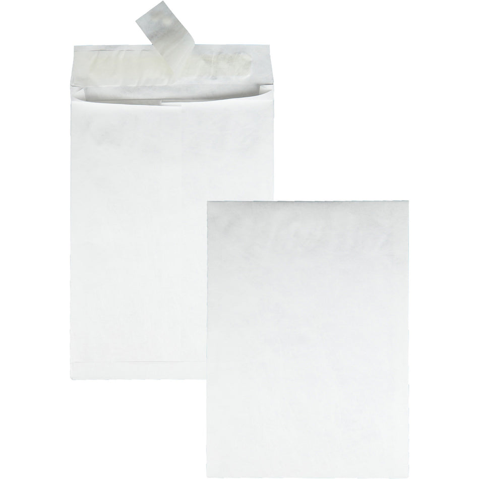 Survivor®  10 x 13 x 1-1/2 DuPont Tyvek Expansion Mailers with Self-Seal Closure - Expansion - 10" Width x 13" Length - 1 1/2" Gusset - 18 lb - Peel & Seal - White - Tyvek - 100 / Carton