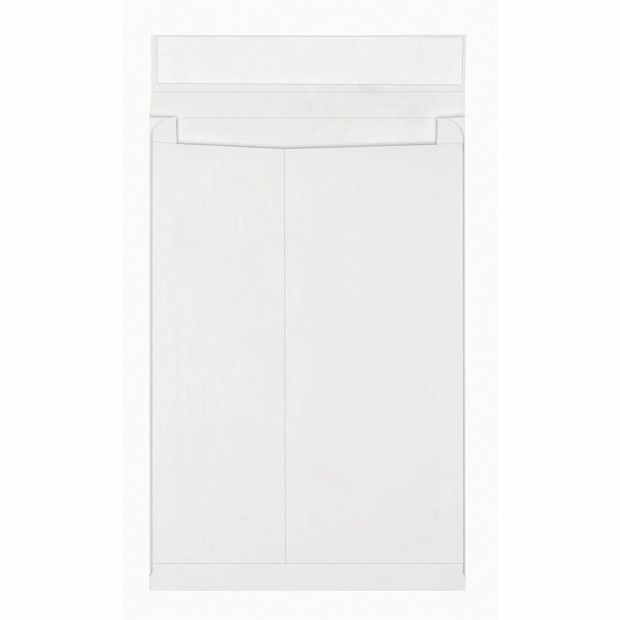 Survivor®  12 x 16 x 2 DuPont Tyvek Expansion Mailers with Self-Seal Closure - Expansion - 12" Width x 16" Length - 2" Gusset - 18 lb - Peel & Seal - White - Tyvek - 100 / Carton