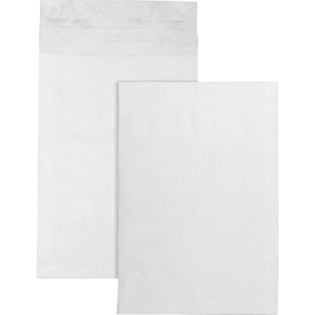 Survivor®  12 x 16 x 2 DuPont Tyvek Expansion Mailers with Self-Seal Closure - Expansion - 12" Width x 16" Length - 2" Gusset - 18 lb - Peel & Seal - White - Tyvek - 100 / Carton