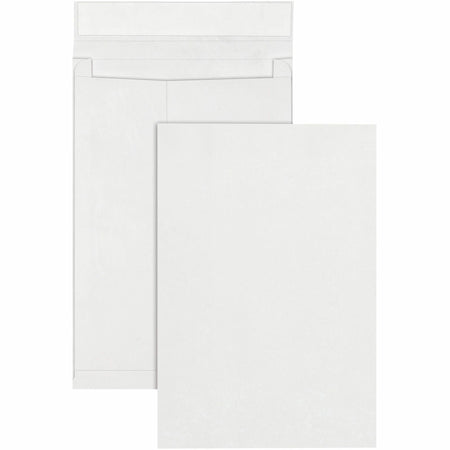 Survivor®  12 x 16 x 2 DuPont Tyvek Expansion Mailers with Self-Seal Closure - Expansion - 12" Width x 16" Length - 2" Gusset - 14 lb - Peel & Seal - White - Tyvek - 25 / Box