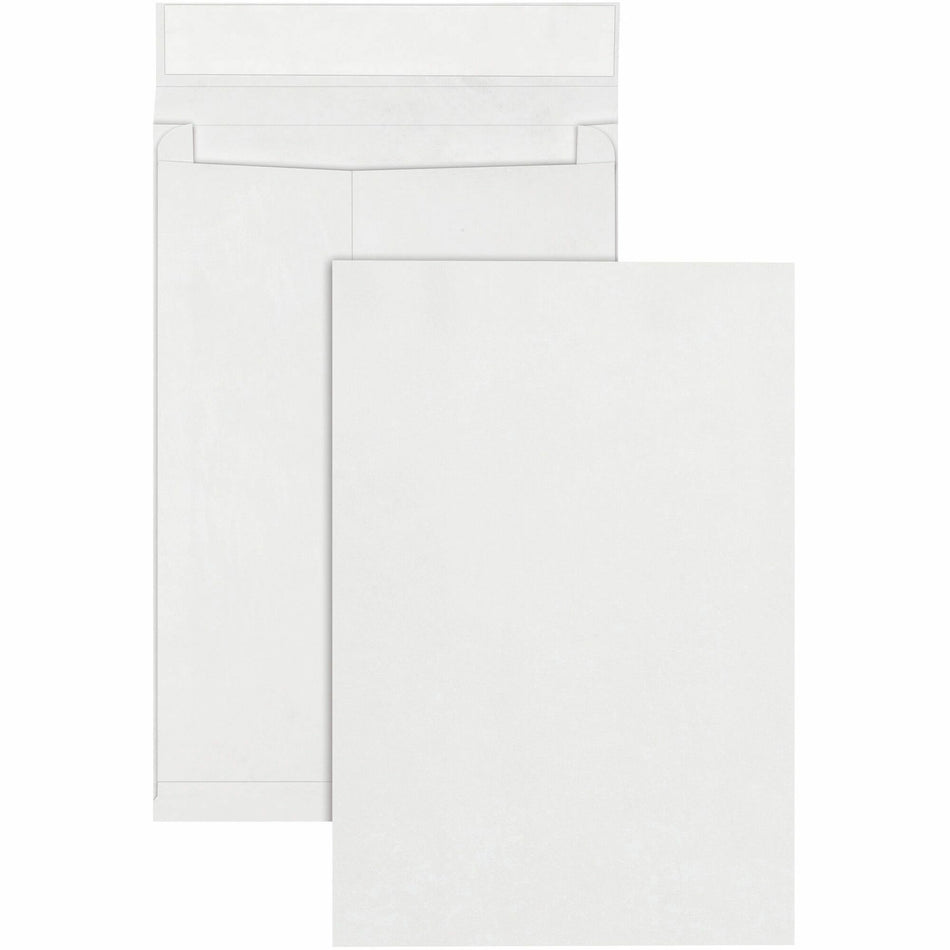 Survivor®  12 x 16 x 2 DuPont Tyvek Expansion Mailers with Self-Seal Closure - Expansion - 12" Width x 16" Length - 2" Gusset - 14 lb - Peel & Seal - White - Tyvek - 25 / Box