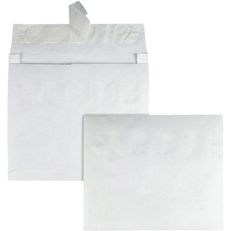 Survivor®  10 x 13 x 2 DuPont Tyvek Expansion Mailers with Self-Seal Closure - Expansion - 10" Width x 13" Length - 2" Gusset - 18 lb - Peel & Seal - White - Tyvek - 100 / Carton