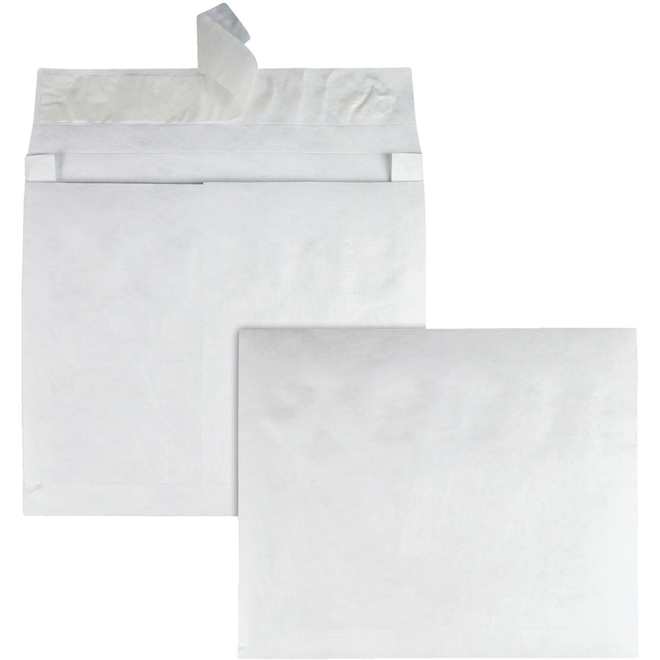 Survivor®  10 x 13 x 2 DuPont Tyvek Expansion Mailers with Self-Seal Closure - Expansion - 10" Width x 13" Length - 2" Gusset - 18 lb - Peel & Seal - White - Tyvek - 100 / Carton