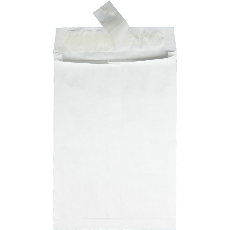 Survivor®  10 x 13 x 1-1/2 DuPont Tyvek Expansion Mailers with Self-Seal Envelopes - Expansion - 10" Width x 13" Length - 1 1/2" Gusset - 14 lb - Peel & Seal - White - Tyvek - 100 / Carton
