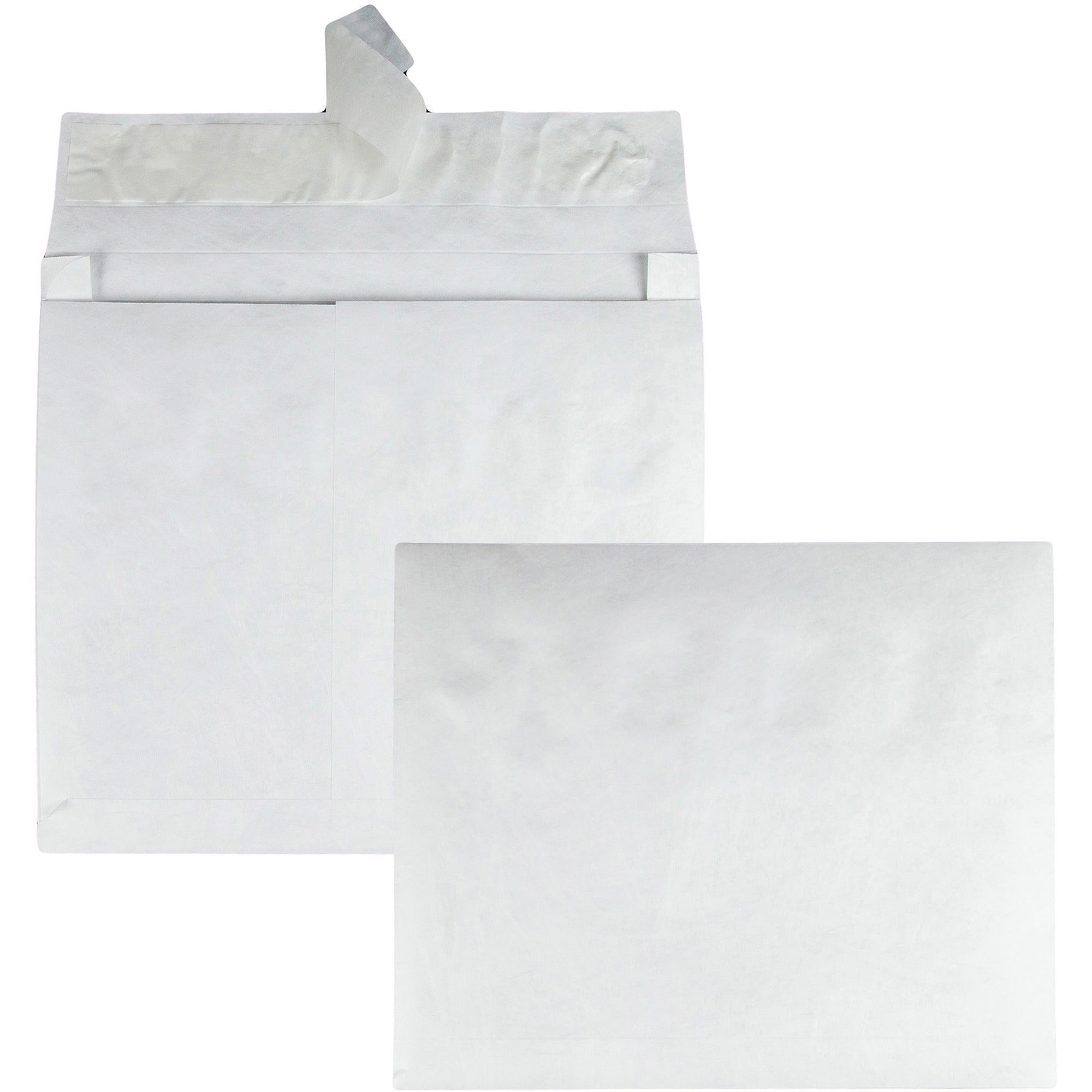 Survivor®  10 x 13 x 2 DuPont Tyvek Expansion Mailers with Self-Seal Closure - Expansion - 10" Width x 13" Length - 2" Gusset - 14 lb - Peel & Seal - White - Tyvek - 100 / Carton