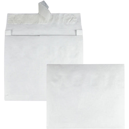 Survivor®  10 x 13 x 2 DuPont Tyvek Expansion Mailers with Self-Seal Closure - Expansion - 10" Width x 13" Length - 2" Gusset - 14 lb - Peel & Seal - White - Tyvek - 100 / Carton