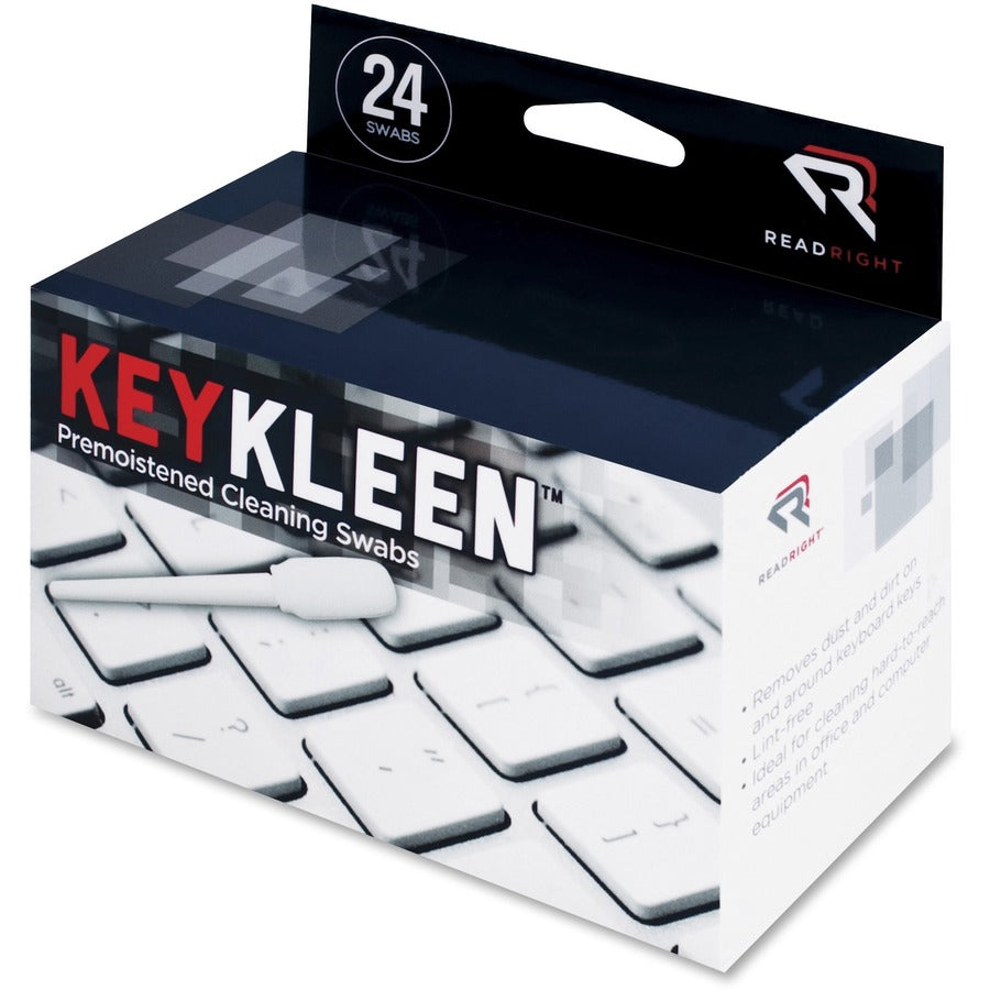 Read Right Pre-Moistened KeyKleen Swabs - Pre-moistened - 24 / Box