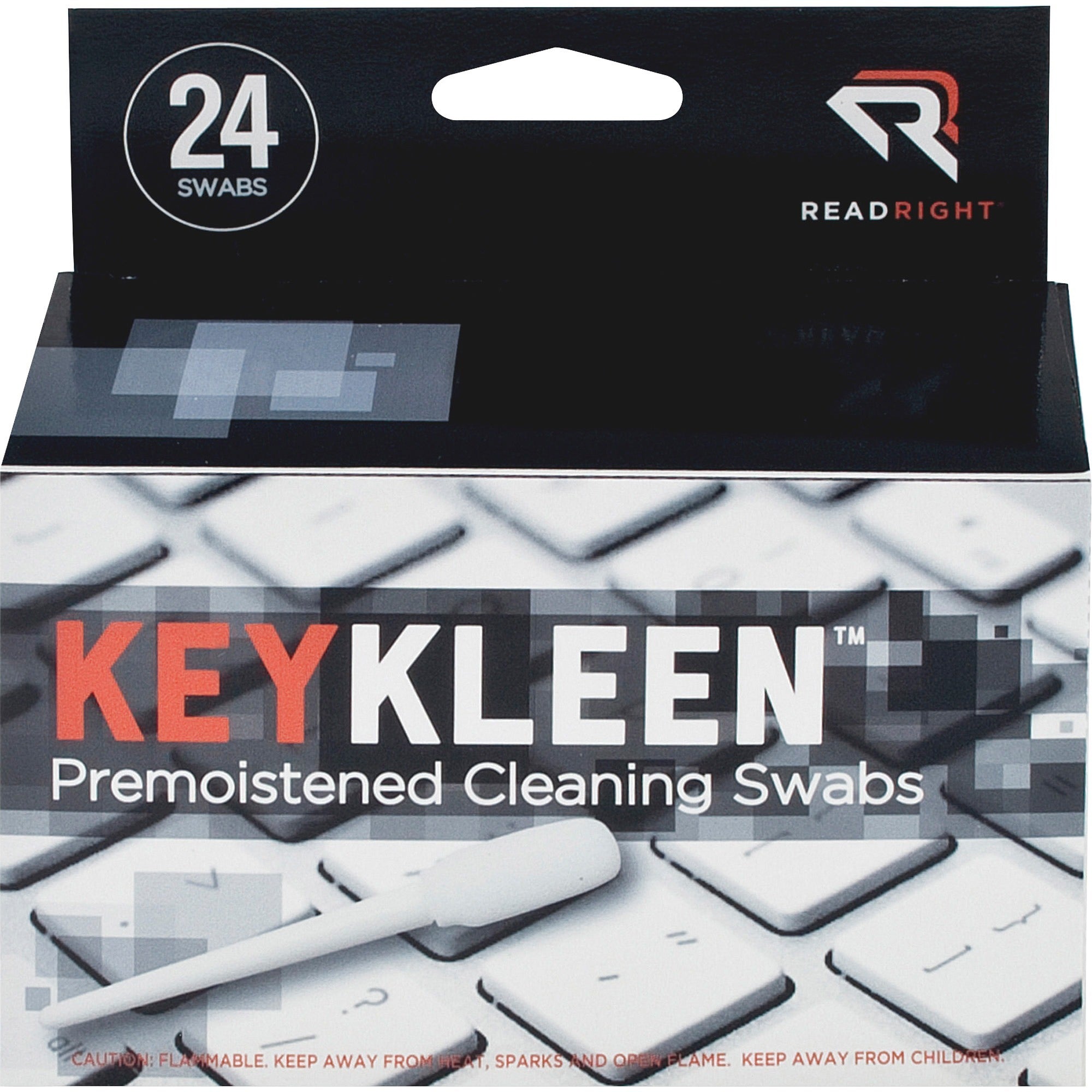 Read Right Pre-Moistened KeyKleen Swabs - Pre-moistened - 24 / Box