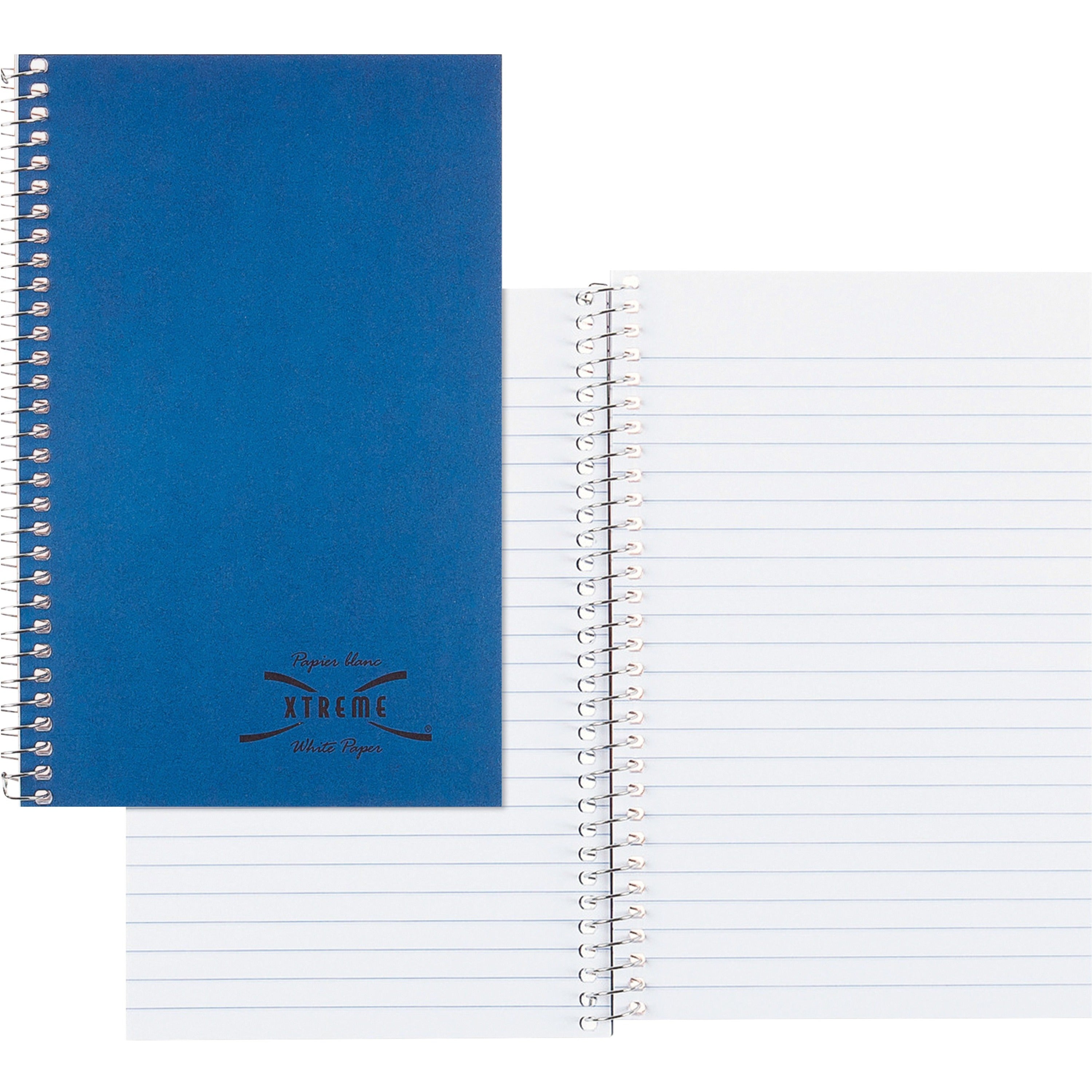 Rediform Xtreme Cover 150-Sheet 3-Subject Notebook - 150 Sheets - Coilock - 16 lb Basis Weight - 6" x 9 1/2" Sheet Size - White Paper - Blue Cover - Divider - 1 Each