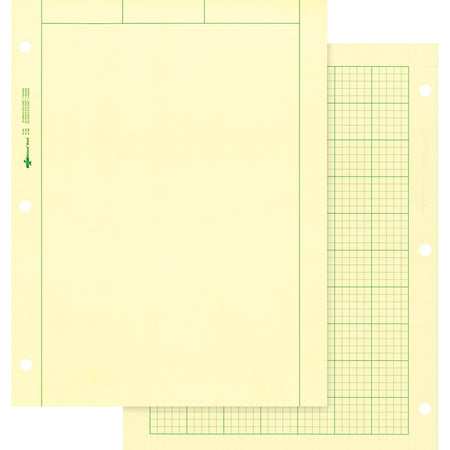 Rediform Computation Pads - Letter - 100 Sheets - Stapled/Glued - Letter - 8 1/2" x 11" Sheet Size - Green Paper - Subject - 1 Pad