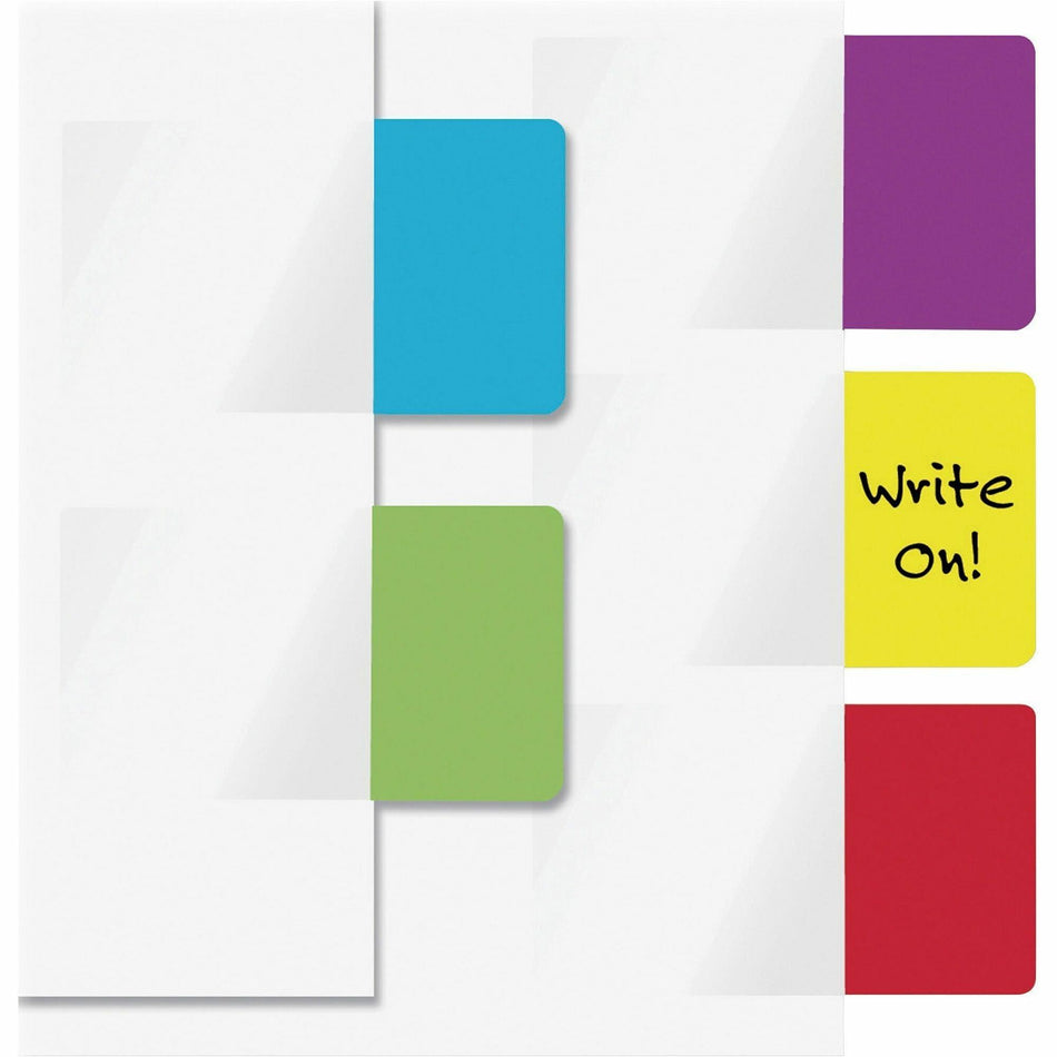Redi-Tag Standard Size Page Flags - 10 x Red, 10 x Yellow, 10 x Blue, 10 x Green, 10 x Purple - 1" Flag/Note Width x 1 11/16" Flag/Note Length - Rectangle - Assorted - Removable, Self-adhesive - 50 / Pack