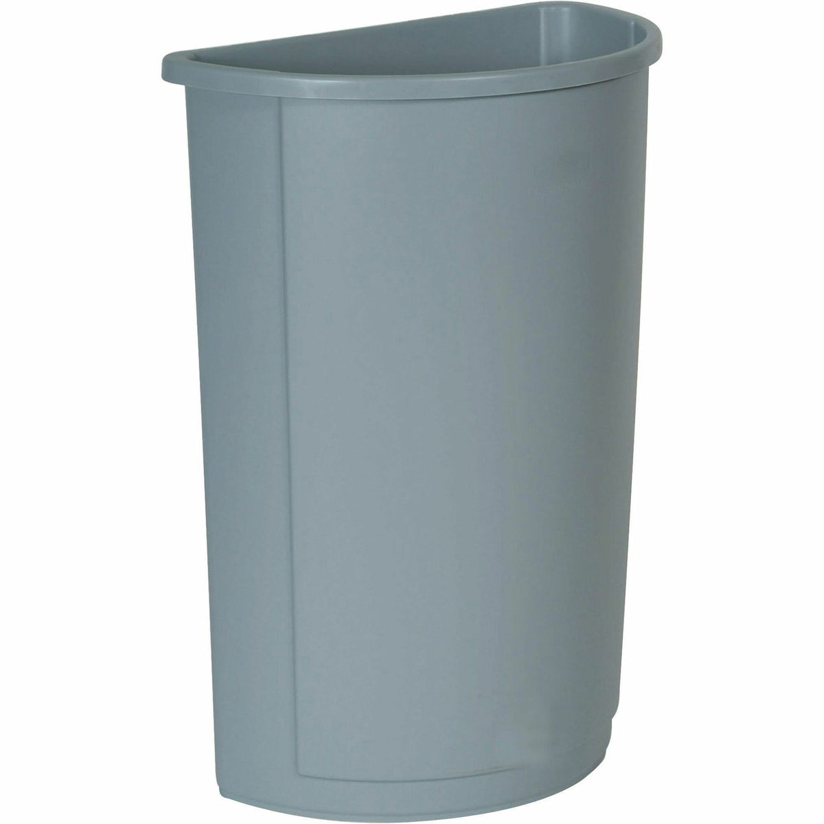 Rubbermaid Commercial Half Round Wastebasket - 21 gal Capacity - Gray - Waste Containers & Lids