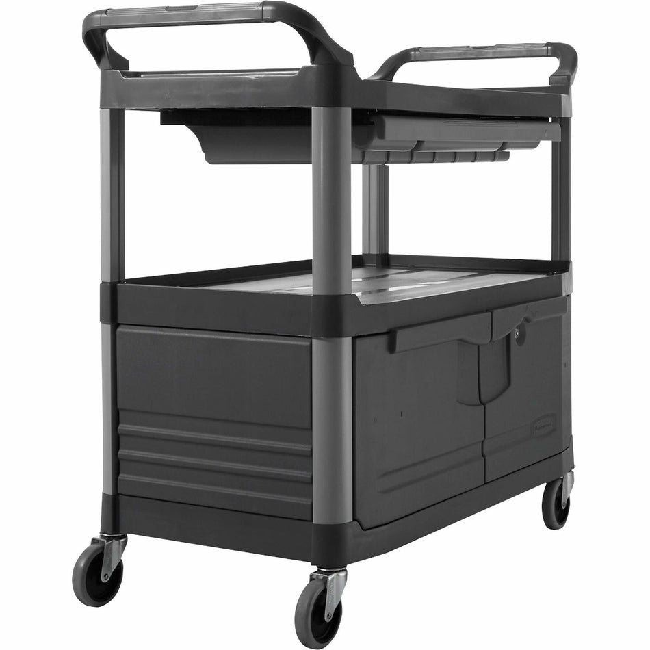 Rubbermaid Commercial Instrument Cart - 3 Shelf - 300 lb Load Capacity - 4" Caster Size - 40.60" Width x 20" Depth x 37.75" Height - Gray - 1 Each