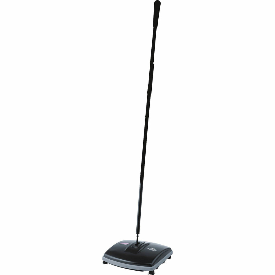 Rubbermaid Commercial Floor/Carpet Sweeper - Nylon Bristle - 6.50" Brush Face - 9.5" Overall Length - Plastic Handle - Gray - 1 Each