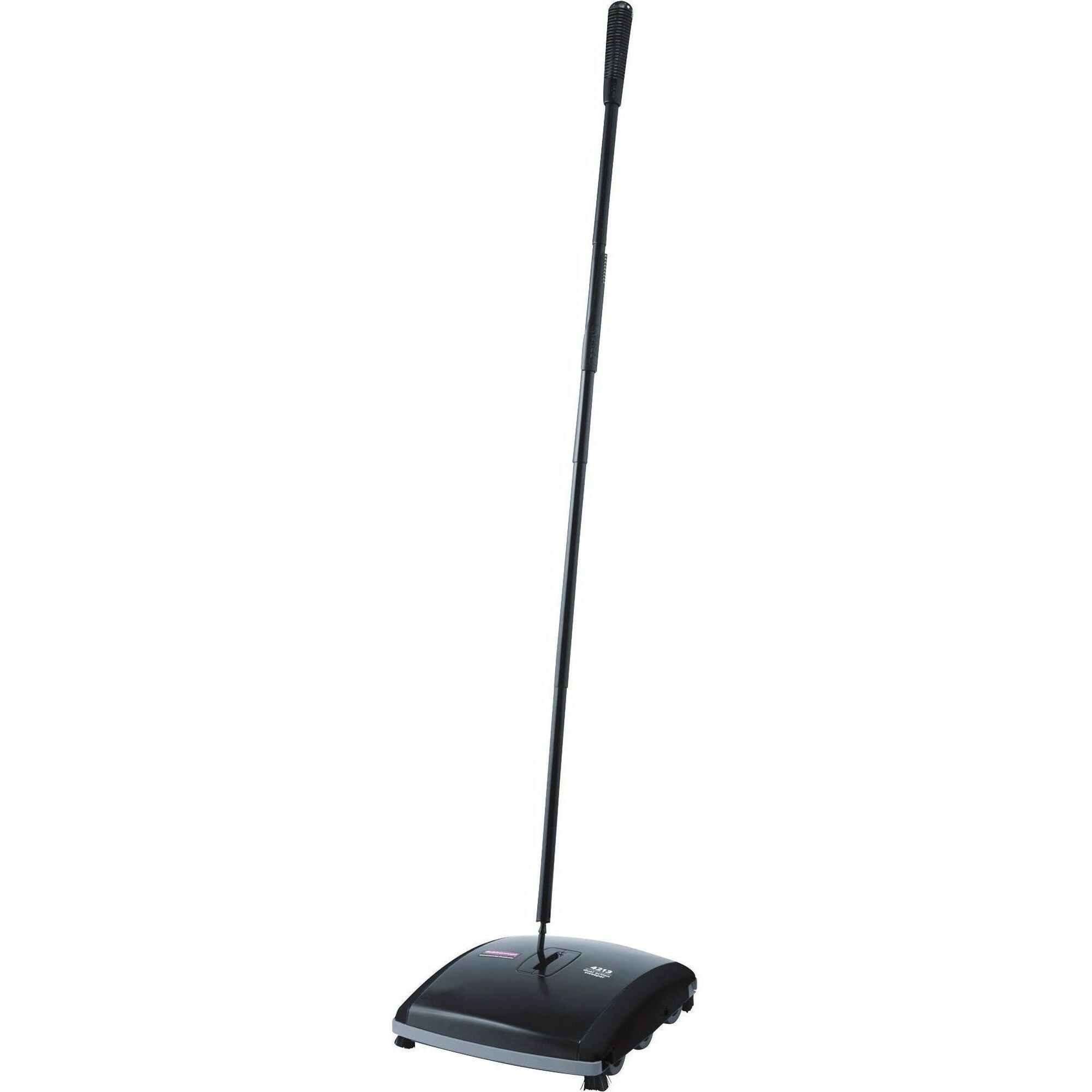 Rubbermaid Commercial Dual Action Sweeper - 7.50" Brush Face - 42" Handle Length - 10.5" Overall Length - Black - 1 Each